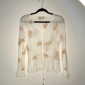 Sheer Embroidered Top